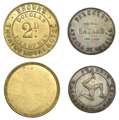 Isle of Man Tokens, Douglas, Brown’s Theatre Royal Hotel, uniface brass Twopence, 25mm (Mackay 139; Kelly 2; Ford...