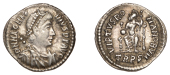 Roman Imperial Coinage, Magnus Maximus (383-388), Siliqua, Trier, dn mag max-imvs p f avg, pearl-diademed, draped and...