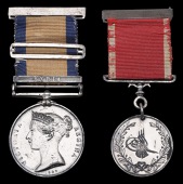Pair: Boatswain Richard Bullmore, Royal Navy 

Naval General Service 1793-1840, 1 clasp, Syria (Richd. Bullmore)...