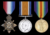 Three: Stoker Second Class E. Mellor, H.M.S. Lion, Royal Navy

1914-15 Star (SS. 116686, E. Mellor, Sto. 2, R.N.;...
