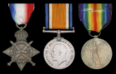 Three: Stoker Petty Officer W. J. Stevens, H.M.S. Lion, Royal Navy, late Royal Marine Light Infantry

1914-15 Star...