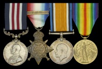 A Great War ‘Battle of the Somme’ M.M. group of four awarded to Sergeant C. S. Flack, 3rd Battalion,...