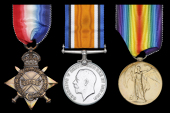 Three: Leading Stoker J. Fletcher, H.M.S. Minotaur, Royal Navy

1914-15 Star (K.6108 J. Fletcher, Sto. 1., R.N.);...