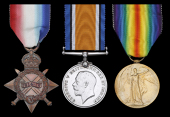 Three: Stoker First Class E. Peplow, H.M.S. Midge, Royal Navy

1914-15 Star (222266, E. Peplow, Sto. 1., R.N.);...