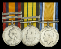 Three: Lance-Corporal N. G. Ellis, Royal Marines

Queen’s South Africa 1899-1902, 2 clasps, Cape Colony, South...