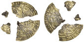 Edward III (1327-1377), Pre-Treaty period, Noble, a contemporary imitation in gilt-silver, a hybrid of series C and...
