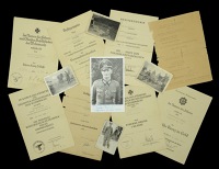 Bestowal Documents Awarded to Unteroffizier August Inkmann, a Recipient of the German Cross in Gold.

A superb...
