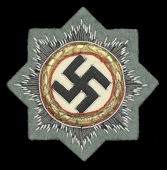 Germany, Third Reich, German Cross in Gold, cloth version, a virtually mint example manufactured by Hermann Schmuck...