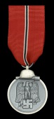 Germany, Third Reich, East Front Medal, manufactured by Klein & Quenzer of Idar Oberstein, ring maker stamped...