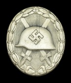 Germany, Third Reich, Wound Badge in Silver, manufactured by Josef Ruckert & Son of Gablonz, the reverse maker...