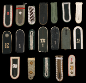German Second World War Army, Customs, and Police Shoulder Boards.
Comprising Army 47th Grenadier Regiment, white...