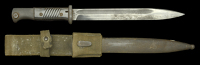 A German Second World War K98 Bayonet.
A good bayonet with the blade retaining some of its original blueing,...