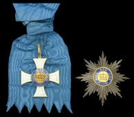 Germany, Prussia, Order of the Crown, First Class set of insignia, comprising sash badge, 64mm, gold and enamel,...