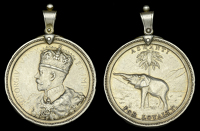 King’s Medal for Native Chiefs, Ashanti, 2nd Class, silver neck badge, 51mm, ‘For Loyalty’, edge numbered...