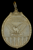 Badge of the Certificate of Honour, for Northern Rhodesia, G.V.R., large bust, large oval bronze neck badge, 68mm x...