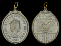 Badge of the Certificate of Honour, for Northern Rhodesia, E.II.R., large oval bronze neck badge, 68mm x 50mm, very...