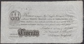 S.W.Fores No. 25, for Vantaxwell, Lord Pat & Co., 20 Maravedis, 29 February 1818, promising to pay ‘Messrs...