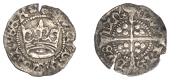 Edward IV (First reign, 1461-1470), Second Crown coinage (c. 1463-65), Penny, mm. rose, Dublin, large crown within...