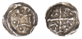 John (as Lord, 1172-1199), Second coinage, Farthing, Dublin, Adam, mascle with trefoil of pellets at each terminal,...