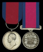 Pair: Corporal William Finn, 42nd Royal Highlanders, who was severely wounded at the Siege of Burgos by the...