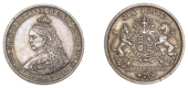 Victoria (1837-1901), Pattern Sixpence, 1887, by J. Rochelle Thomas for Spink, s&s on truncation, edge grained,...