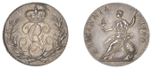 George III (1760-1820), Pattern Sixpence, 1790, by J.P. Droz, edge grained, 2.58g/12h (ESC 2221). About extremely...