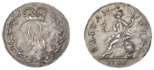 George III (1760-1820), Pattern Sixpence, 1788, by J.P. Droz, edge grained, 2.48g/6h (ESC 2216). Possibly creased...