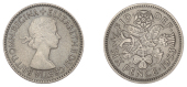 Elizabeth II (1952-    ), Matt Proof Sixpence, 1953, edge grained, 2.81g/12h (ESC 4524). About as struck, extremely...