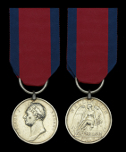 Waterloo 1815 (James Whiting, 2nd Batt. 69th Reg. Foot.) fitted with original steel clip and ring suspension, edge...