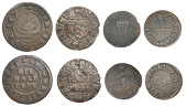 KENT, Margate, Steven Greedier, Halfpenny, 1.08g/6h (N 2655; BW. 405); Chreston Houdgben, Farthing, 1.20g/6h (N 2657...