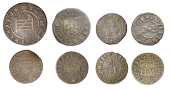 KENT, Sevenoaks, Thomas Green, Halfpenny, 1668, 1.36g/3h (N 2738; BW. 515); Sittingbourne, John Milway, Farthing,...