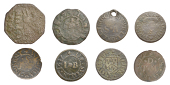 KENT, Sutton Valence, John Burkhuest, Farthing, 1657, 1.52g/6h (N 2757/2; BW. 546); Tenterden, James Mead,...