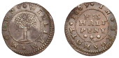 SURREY, Bagshot, William Moore, Halfpenny, 1669, 1.63g/12h (E 2; N 4512; BW. 2), Some staining and struck a little...