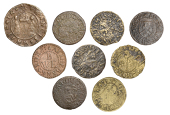 SOUTHWARK, Bankside, William Boorman, Farthing, 0.84g/9h (E 299; N 4737; BW. 120); Battle Bridge, A.M.F., Farthing,...