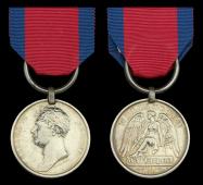 The important Waterloo medal awarded to Lieutenant-General Sir Jeremiah Dickson, K.C.B., late 8th Light Dragoons and...