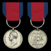 Waterloo 1815 (John Stander, 8th Line Batt. K.G.L.) fitted with original steel clip and ring suspension, light...