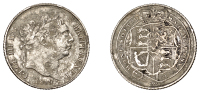 George III (1760-1820), New coinage, Sixpence, 1819, h over h and i over y in honi (ESC –; S 3791). Excavated,...