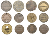 Miscellaneous Tokens and Checks, SOMERSET, Bath, Prince Frederick, E[dward] Millard, brass Threehalfpence, 24mm,...