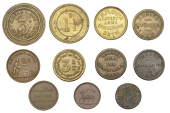 Miscellaneous Tokens and Checks, SOMERSET, Bathampton, George Inn, brass (2), both 23mm, second countermarked d on...