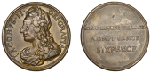 Tickets and Passes, SOMERSET, Bath, King James’s Palace, brass Sixpence, bust of James II left, rev. legend above...