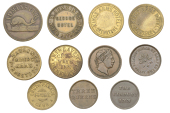 Miscellaneous Tokens and Checks, SOMERSET, Crewkerne, King’s Arms Hotel, brass Threepences (2), both 26mm (SPHT...