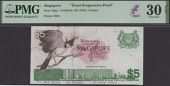 Board of Commissioners of Currency, Singapore, obverse and reverse die proofs for $5, ND (1976), no serial number,...