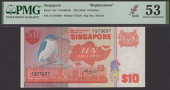 Board of Commissioners of Currency, Singapore, replacement $10 (4), ND (1976), prefixes Z/1, Z/2, Z/3 and Z/4, red...