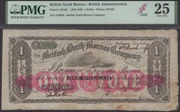 British North Borneo Company, $1, 3 March 1896, serial number A70852, two manuscript signatures, Mount Kinabalu at...