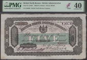 British North Borneo Company, $5, 1 July 1910, serial number B48092, printed Cook and one other manuscript...