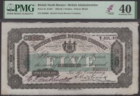 British North Borneo Company, $5, 1 July 1910, serial number B48092, printed Cook and one other manuscript...