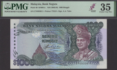 Bank Negara Malaysia, 1000 Ringgit, ND (1983), serial number ZY0503611, blue and multicoloured, Tunku Abdul Rahman...