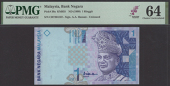 Bank Negara Malaysia, unissued 1 Ringgit, ND (1999), serial number CR7204122, blue and lilac, Tunku Abdul Rahman at...
