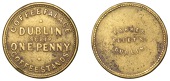 Miscellaneous Tokens and Checks, Co DUBLIN, Dublin, Coffee Palace/Coffee Stands, brass Penny by S. Parkes [1890-2],...