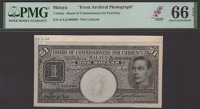 Board of Commissioners of Currency, Malaya, obverse and reverse Bradbury Wilkinson archival photographs showing...